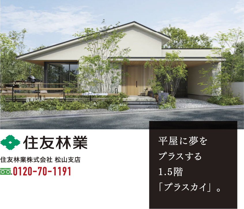 住友林業｜平家に夢をプラスする1.5階「プラスカイ」。